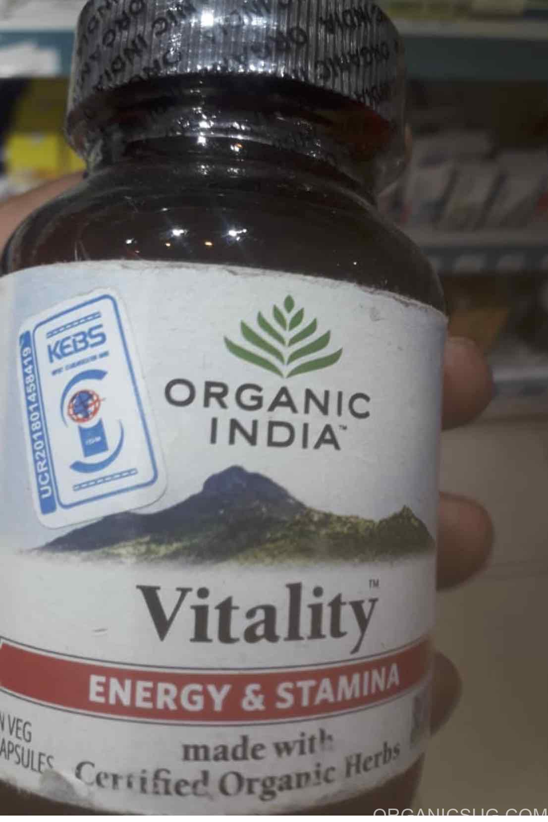 “ORGANIC INDIA Vitality – Natural Energy & Stamina Supplement