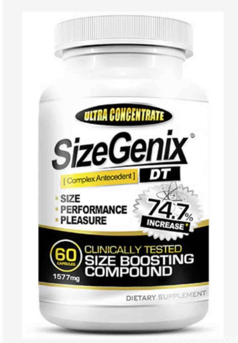 Size Genix male enhancement capsules bottle for stamina and erection hardness - Organics UG