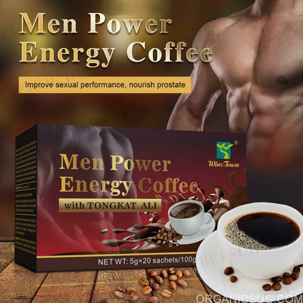 Men Power Coffee box and sachets for stamina energy and male vitality - Organics UG