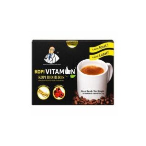 Kopi Vitamin Bio Herbs Instant Coffee Box and Sachets with Tongkat Ali and Guarana ingredients – Organics UG